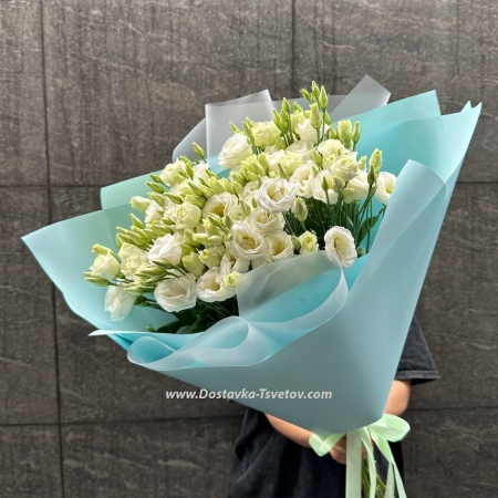 Bouquet of white eustomas "Gentle"