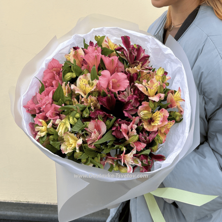 #7 Bouquet of their colorful alstroemerias