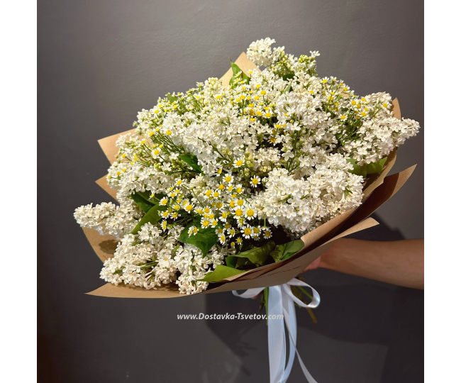 Chamomile Fragrant bouquet "Lilac and Chamomile"