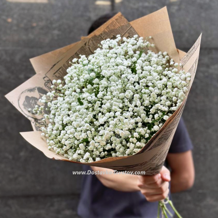 Bouquet "Gypsophila in Craft"