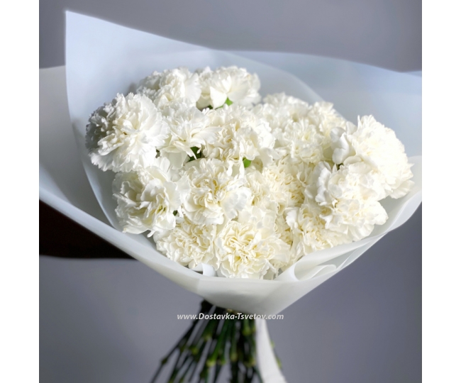 Flowers Bouquet "White Dianthus"