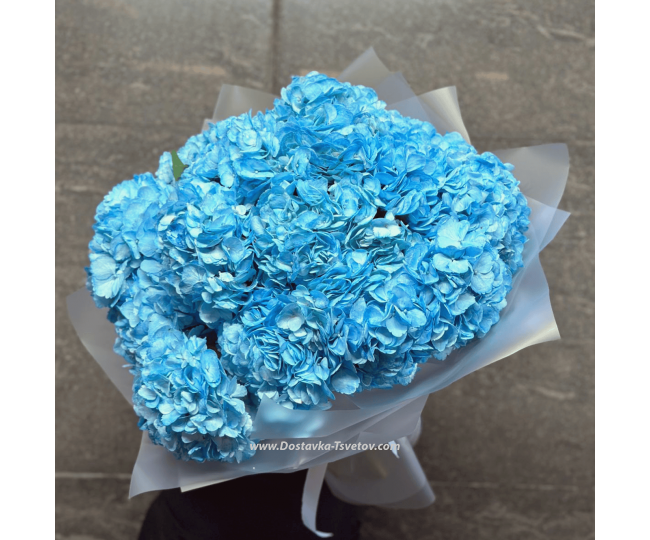 Flowers Hydrangea in a bouquet "Blue Sea"