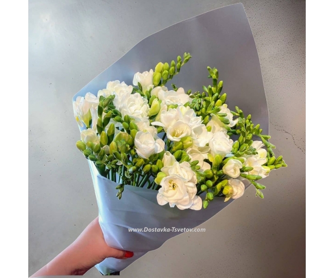 White bouquets Bouquet of freesias "Touch of the Sweetheart"