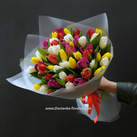 Multicolored bouquet "Passion"