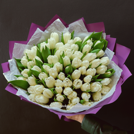 White tulips "Crystal"