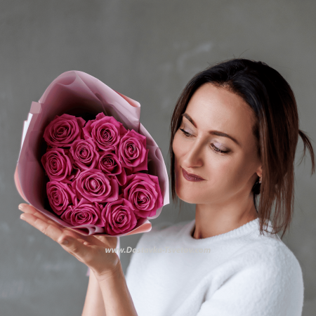 Bouquet of pink roses "Charm"