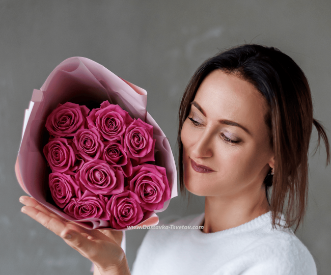 Pink roses Bouquet of pink roses "Charm"