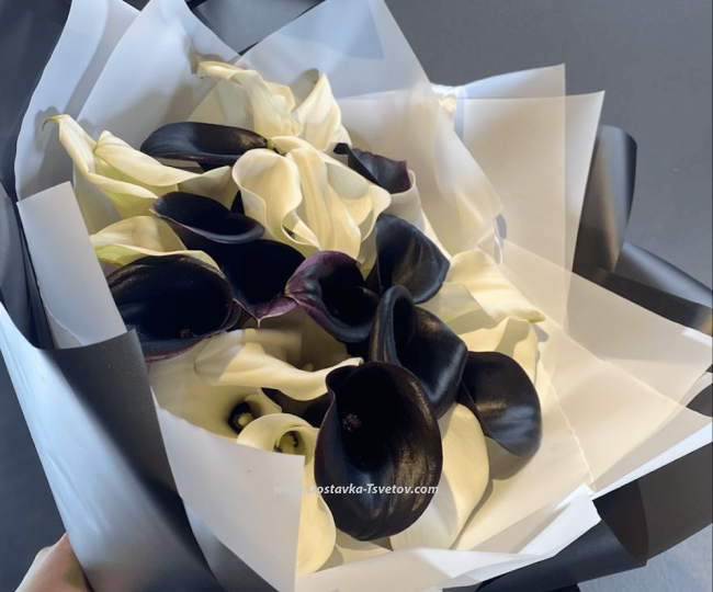 Bouquet of callas "Chanel" - photo #2