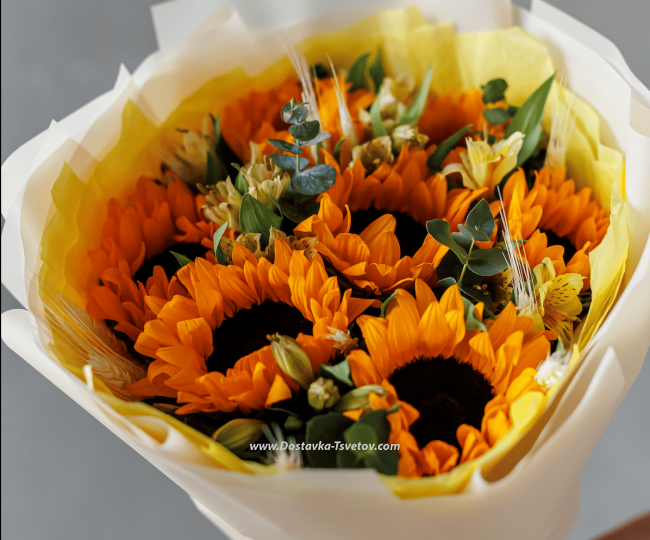 Sunflowers Bouquet "Golden Ear"