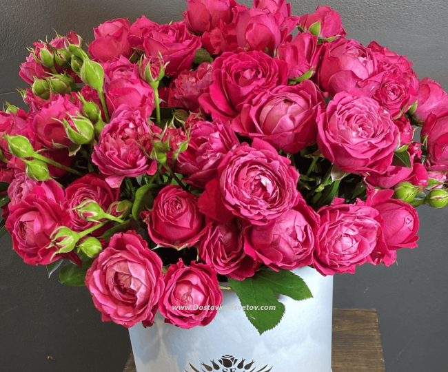 Box of pink roses "Grace" - photo #2