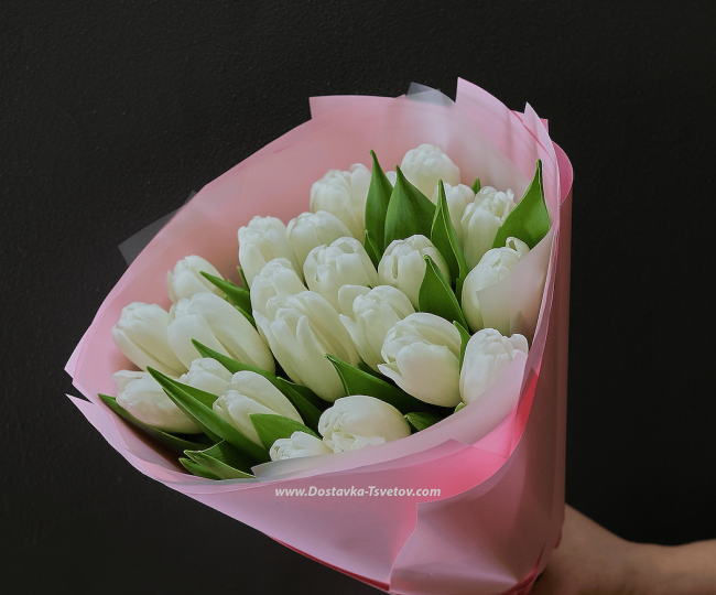 Tulips White bouquet "Enchantress"