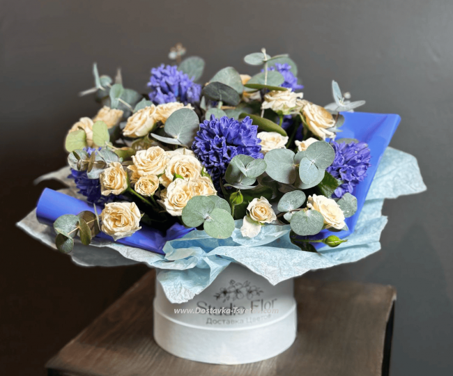 Flowers Bouquet of hyacinths and roses "Perfumer"