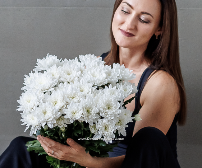 White bouquet "Gentle Breath" - photo #4
