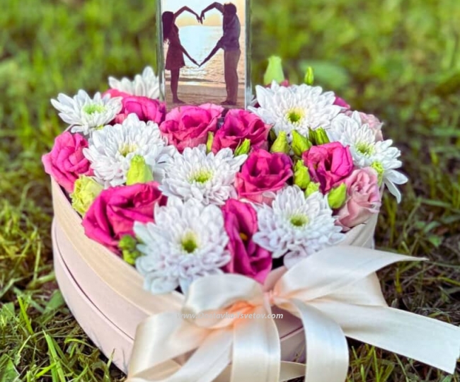 Flowers Your photo in a heart with flowers #1