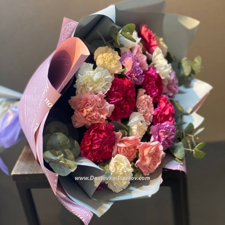 Multicolored carnations "Tinker Bell"
