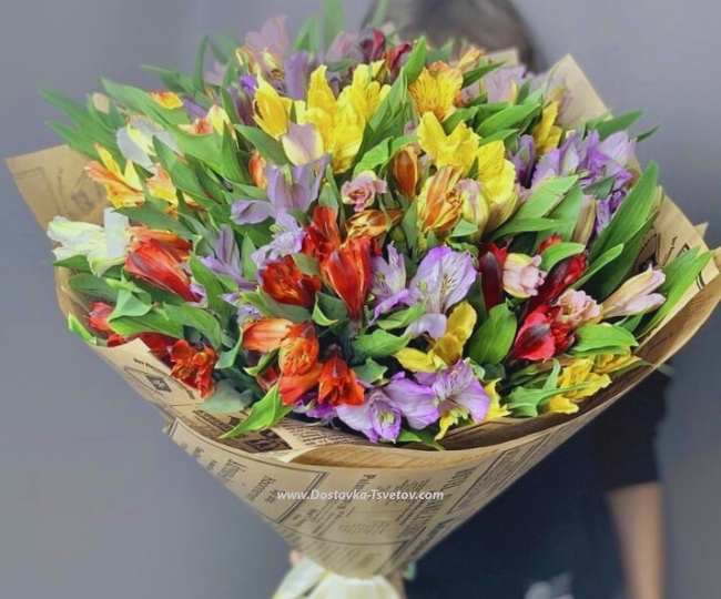 For Birthday Multi-colored bouquet "Winnie-the-Pooh"