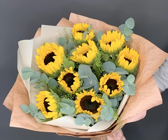 Flowers Bouquet of sunflowers "Blondie"