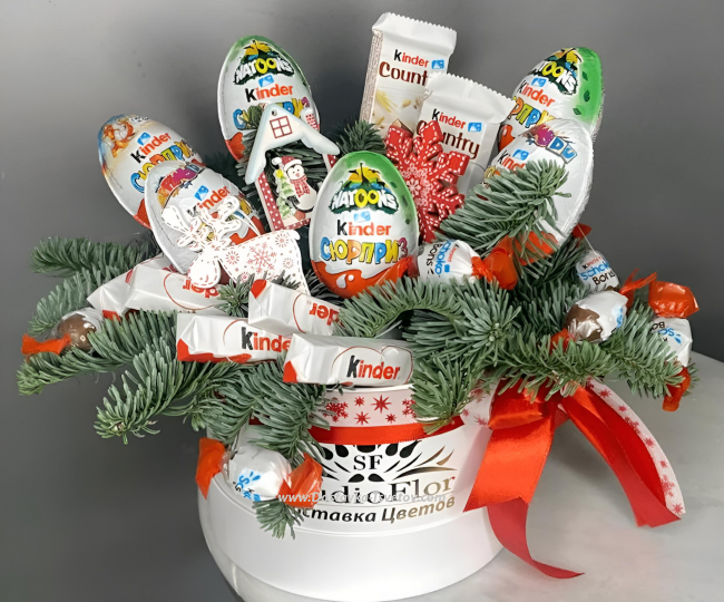 Flowers Kinder surprise box