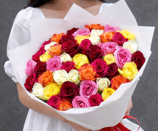 Flowers Mix of Kenyan roses "Caramel"