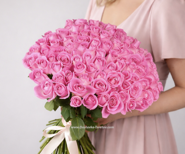 101 Pink roses "Cupid's Arrow"