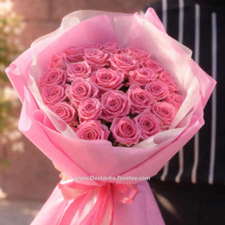 Bouquet of pink roses "Infiniti"