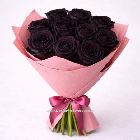 Bouquet of black roses "Synergy"