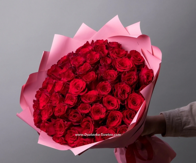 Flowers Bouquet of 51 roses "Loli"