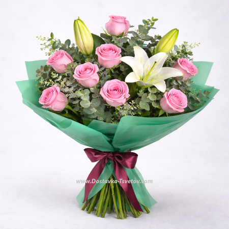 Lilies and roses "Waffle"