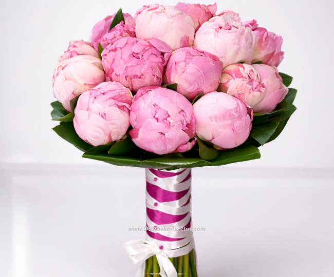 Peonies Pink peonies "Bride's Bouquet"