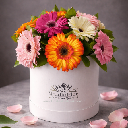 Gerberas in the box " Estella"