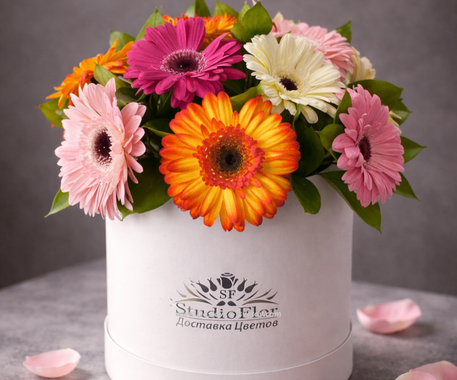 Gerberas Gerberas in the box " Estella"