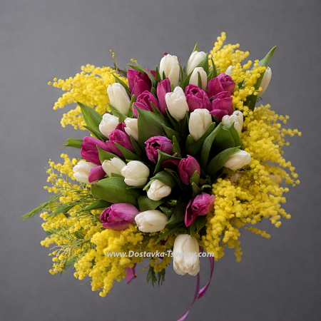 Tulips and Mimosa "Usadba"