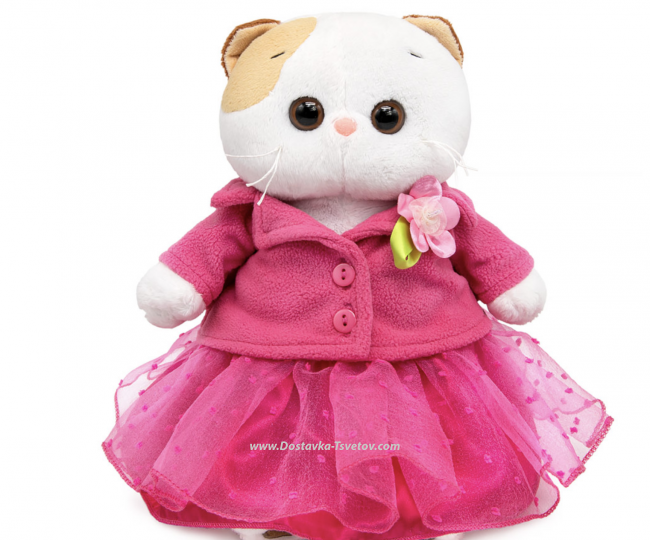 Stuffed Toys Li-Li in a jacket with a flower and a skirt