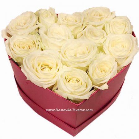 Box of roses "Pure Heart"