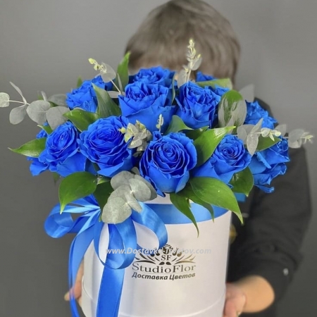 Box of roses "Blue Rhapsody"