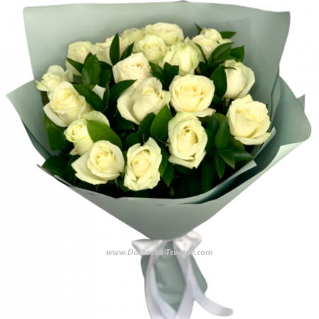 White roses and greenery "Ldinka"