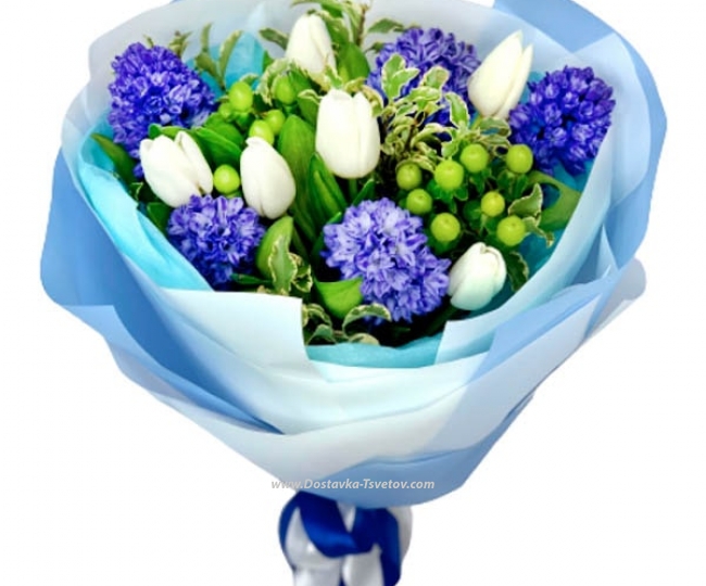 Bouquet "Strict Hyacinth" - photo #3