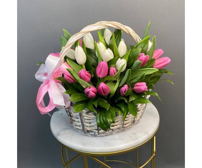 Tulips Tulips in the basket "Macarena"