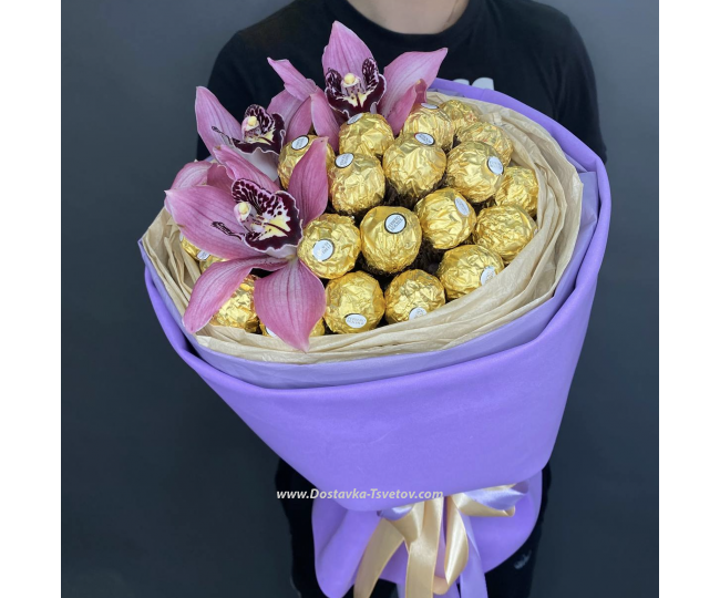 Flowers Bouquet "Chocolate Orchid"