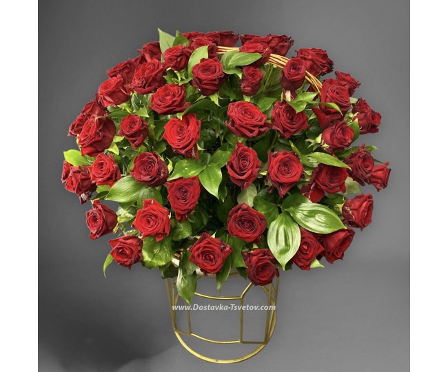 51 Roses Basket 51 red rose "Elixir of Love"