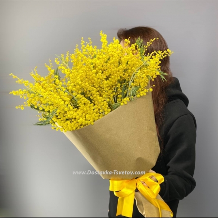 Bouquet "Mimosa in craft"