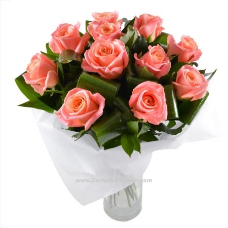 Bouquet of pink roses "Vanilla"