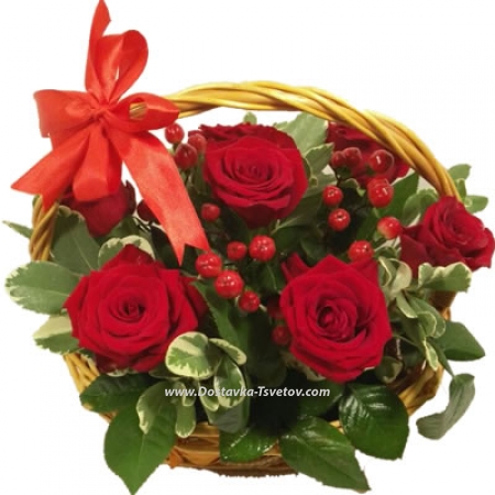 Basket of roses "Wisdom"