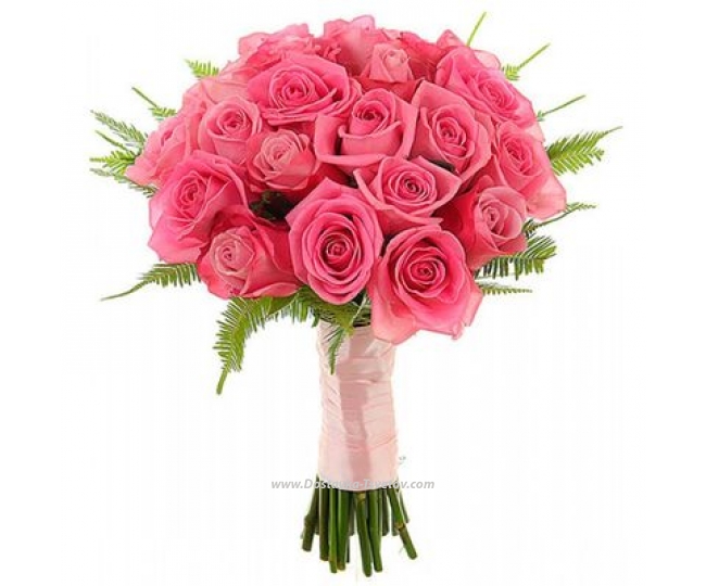 Bridal bouquet of pink roses Bouquet of roses "Rosy Bride"