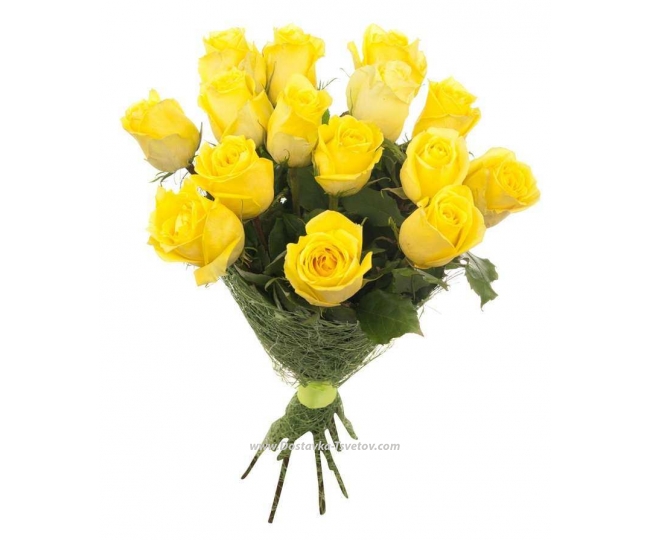 Yellow roses Yellow bouquet "Positivchik"