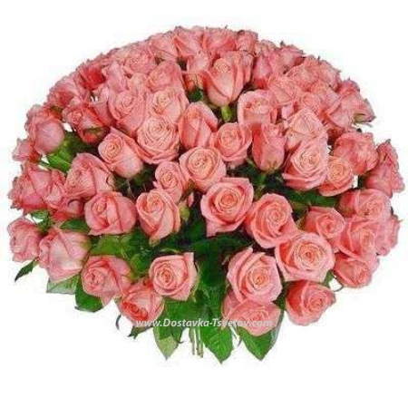 Pink bouquet of 101 roses "Creativity"