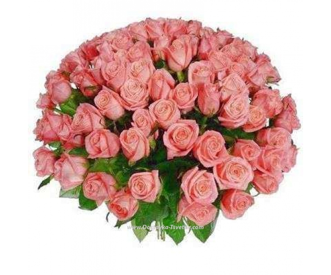Roses Pink bouquet of 101 roses "Creativity"