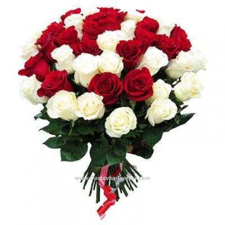 Red and white bouquet "Magic of words"