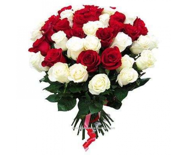 Red and white bouquet "Magic of words"