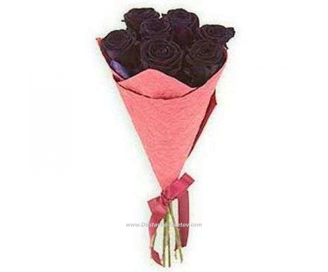 Flowers Bouquet of black roses "Synergy"